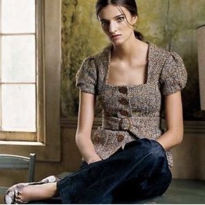 Elevenses Anthropologie Tweed Top 10 L